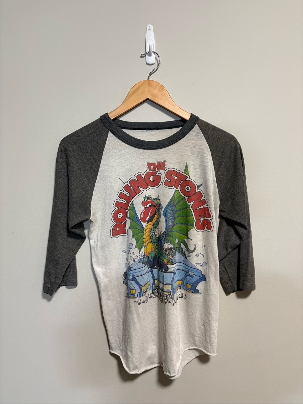 Vintage 1981 Rolling Stones Sold Out Tour T Shirt Dragon Raglan Shirt